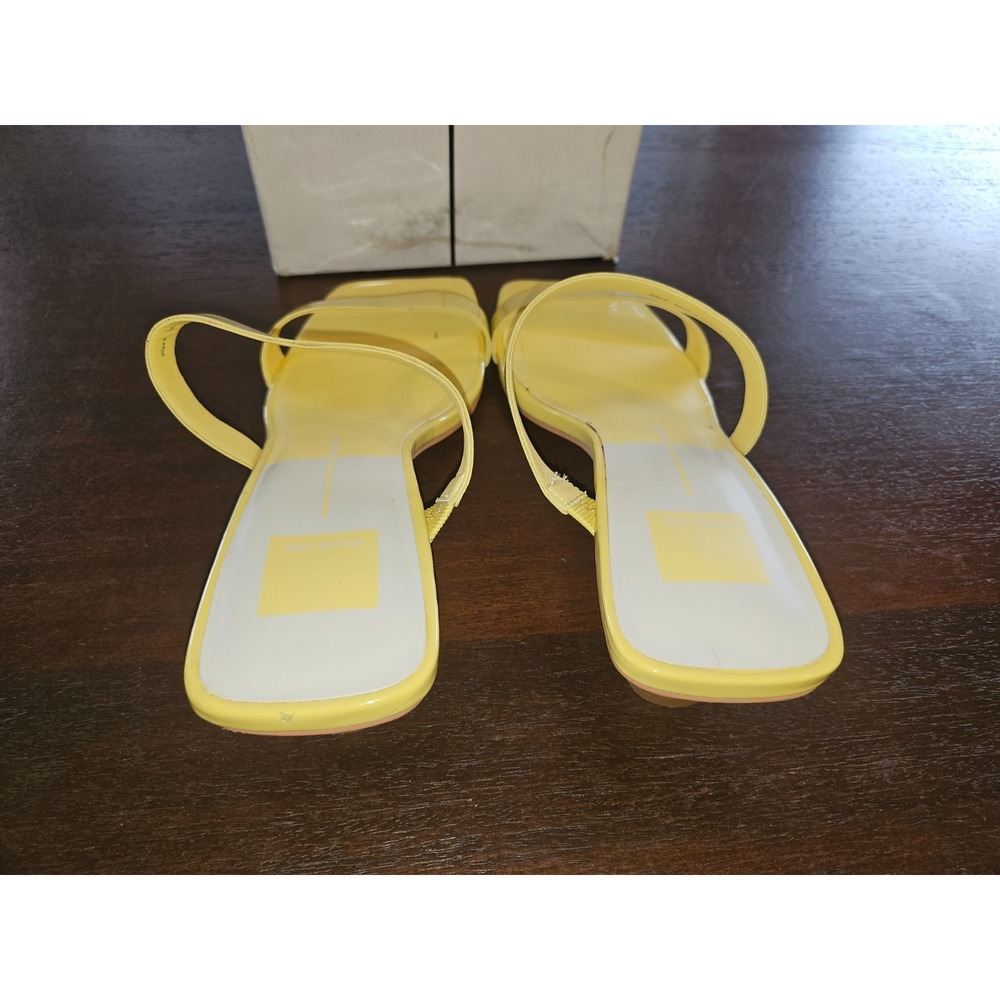DOLCE VITA Womens‎ Bertie Yellow Square Toe Kitten Heel Slip On Heeled Sandal 9 - Picture 3 of 8